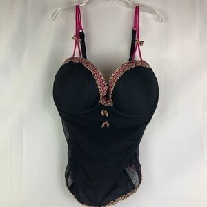 CASSANDRA Intimates Size Medium Black Bustier NWOT